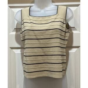 Cropped J.A.C Cami In Black And Tan Trim